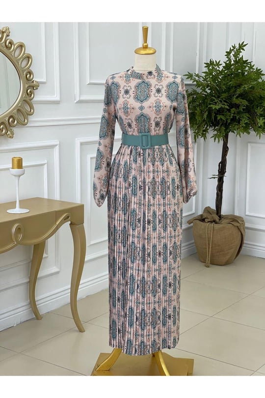 Etnik Desen Piliseli 1180 Mint yeşili