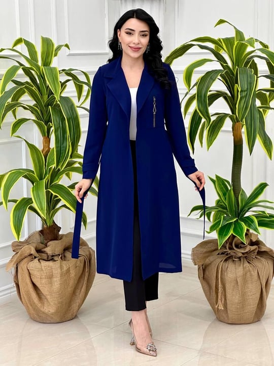 Fermuar Detay Bağlamalı Giy Çık 3354 T-24 Saks