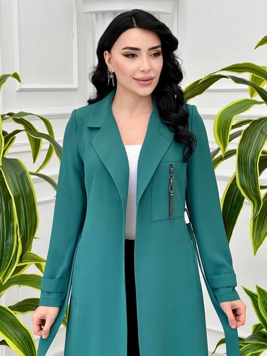 Fermuar Detay Bağlamalı Giy Çık 3354 T-24 Yeşil