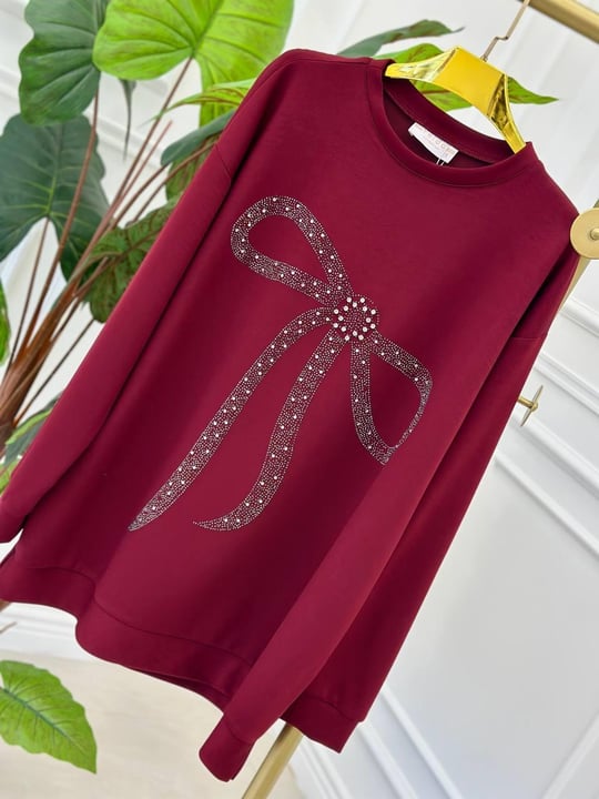 Fiyonk Taş Oyşo Tunik 1008 t-25 Bordo