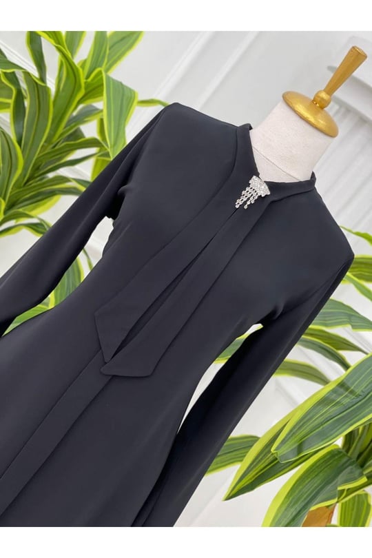 Fularlı Tunik 583 Siyah
