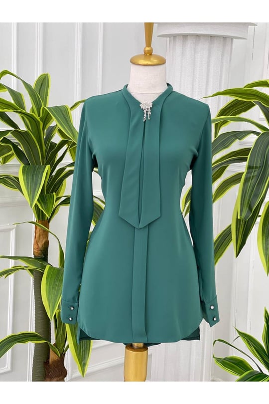 Fularlı Tunik 583 Yeşil