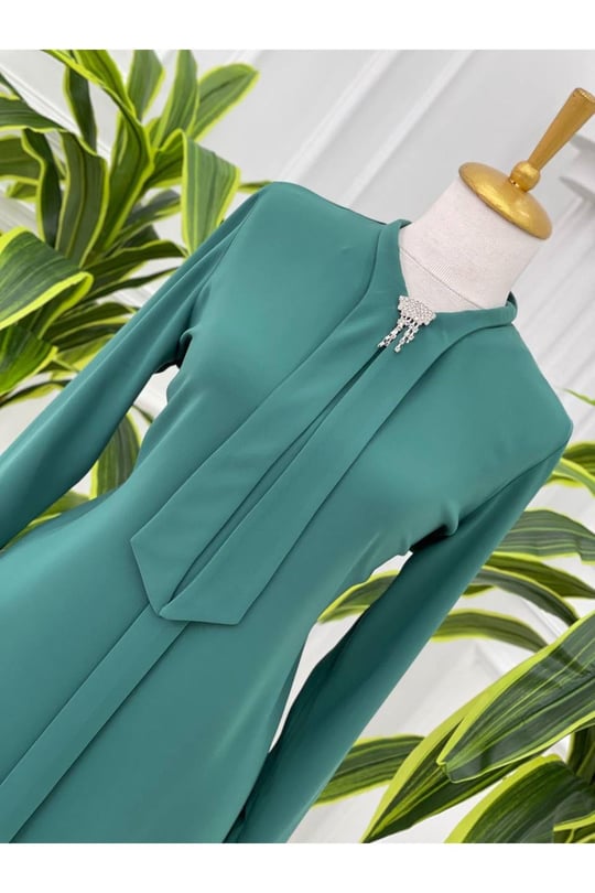 Fularlı Tunik 583 Yeşil