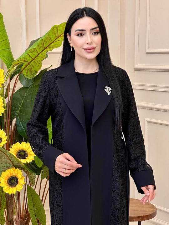 Güpür Ceket Üçlü Takım 5001 t25 Siyah