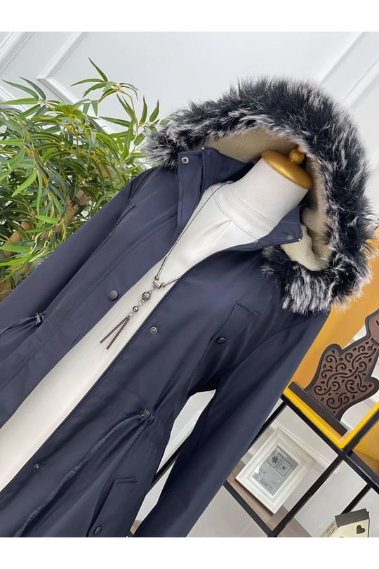 İçi Tüylü Parka 8162 Lacivert