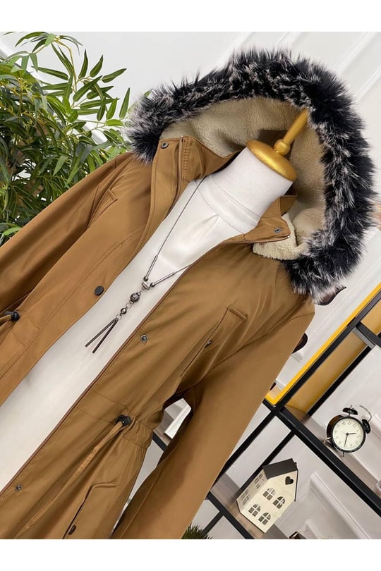 İçi Tüylü Parka 8162 Taba