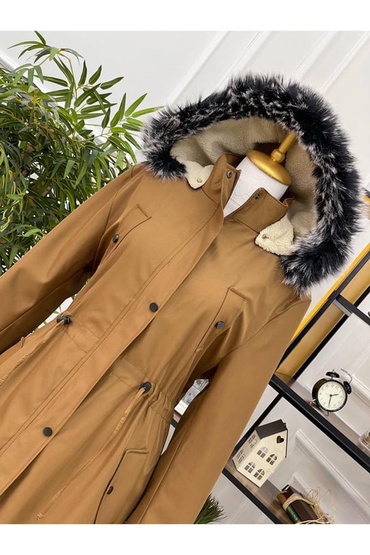 İçi Tüylü Parka 8162 Taba