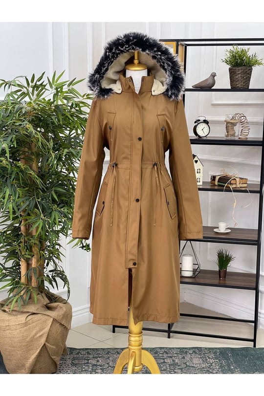 İçi Tüylü Parka 8162 Taba
