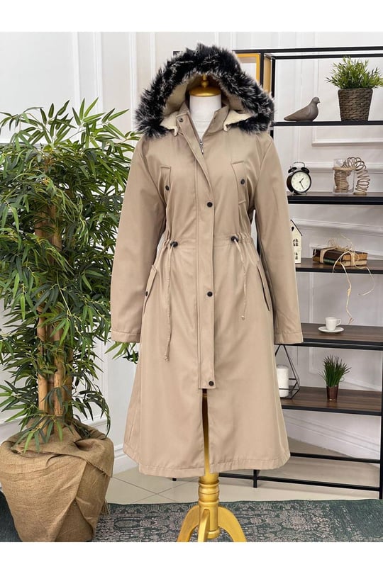 İçi Tüylü Parka 8162 Taş
