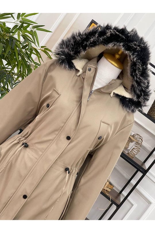 İçi Tüylü Parka 8162 Taş