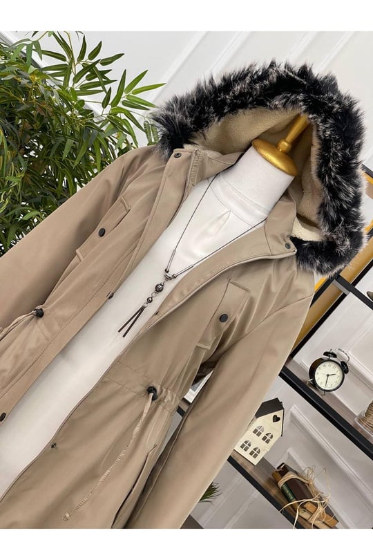 İçi Tüylü Parka 8162 Taş