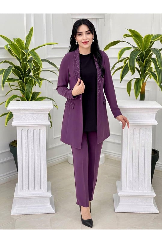 İnci Detay 3 lü Takım 7001 Leylak