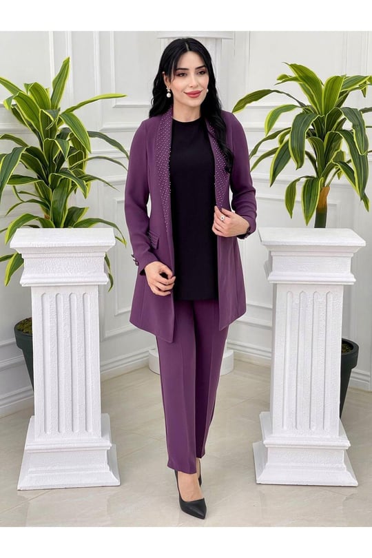 İnci Detay 3 lü Takım 7001 Leylak