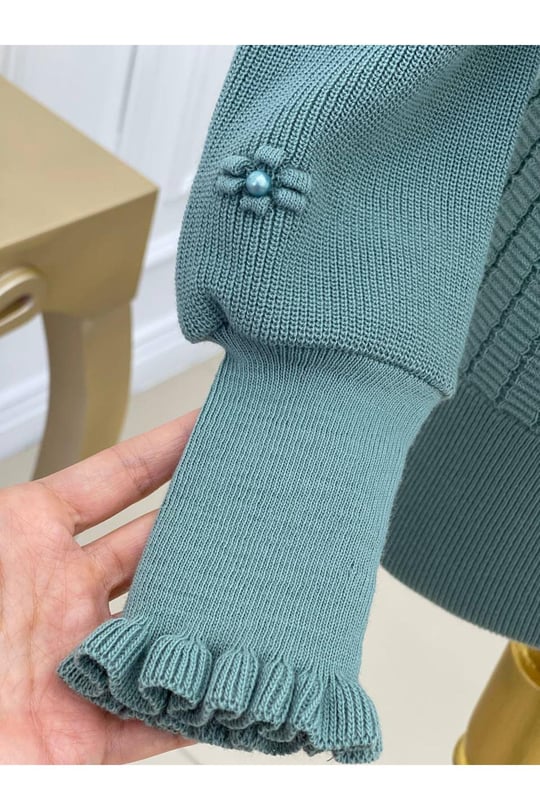 İnci Papatya Kazak 2202 Mint yeşili