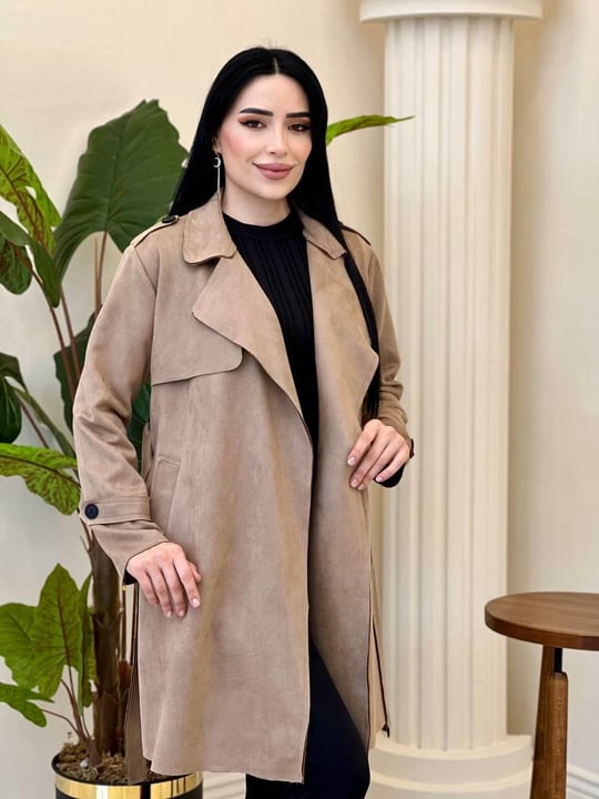 'KAMPANYA' Apoletli Süet Giy Çık 9022 T-25 Vizon