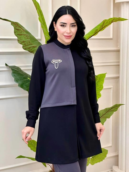 Kapak Detay Spor İkili Takım 9252 T-24 Siyah