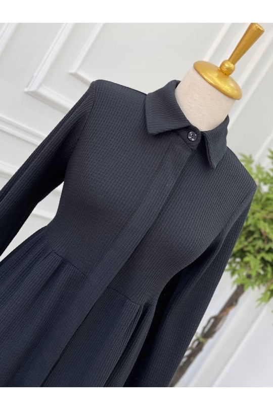 Katlı Salaş Tunik 2074 Siyah