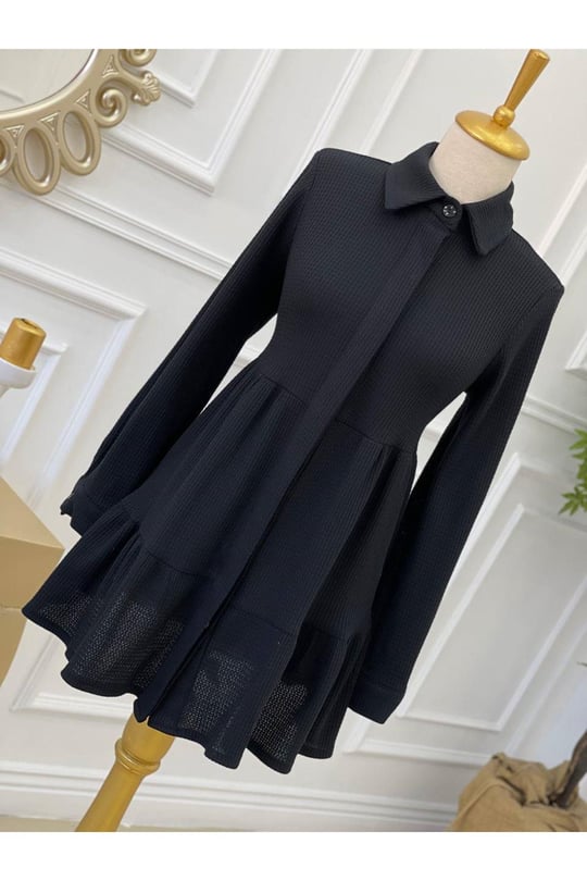 Katlı Salaş Tunik 2074 Siyah