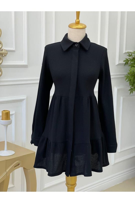 Katlı Salaş Tunik 2074 Siyah