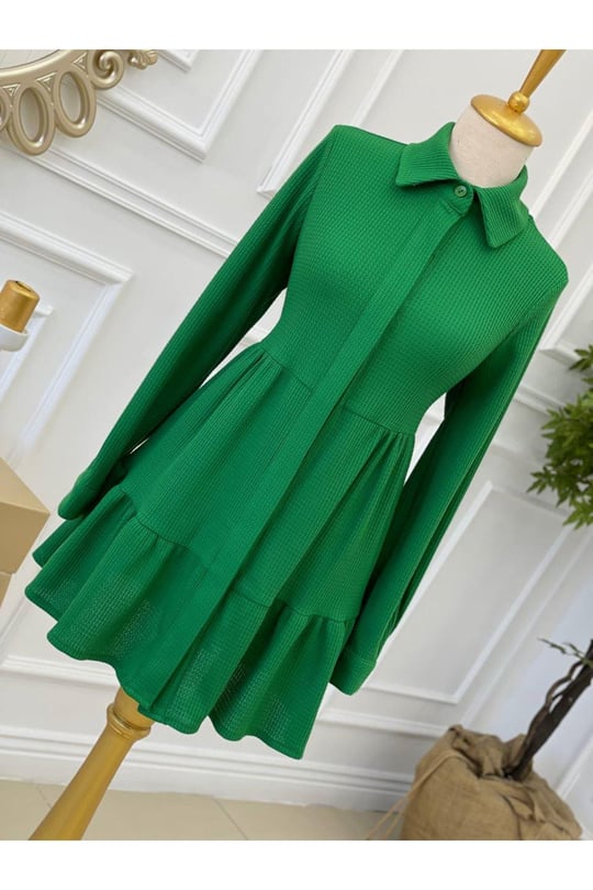 Katlı Salaş Tunik 2074 Yeşil