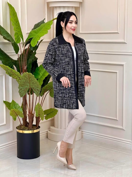 Kırçıllı Kısa Hırka 33077 t-24 Siyah