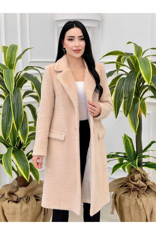 Klasik Angora Kürk Kaban 7115 Purdra