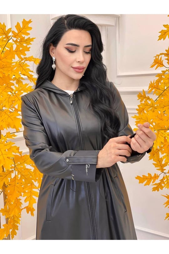 Kol Detaylı Deri Kap 694 Siyah