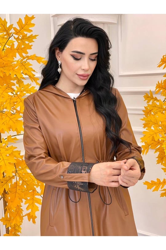 Kol Detaylı Deri Kap 694 Taba