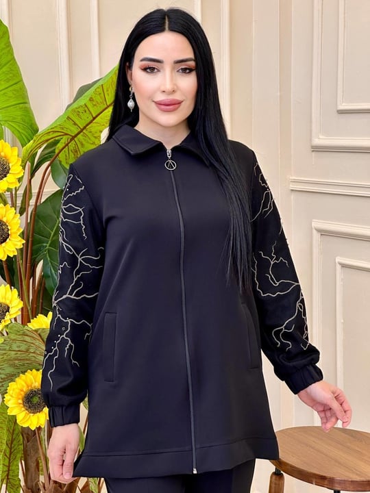 Kol File Pantolonlu Takım  2128 t025 Siyah