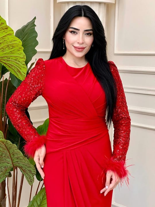 Kol Payet Sandy Abiye 01205 t-024 Kırmızı