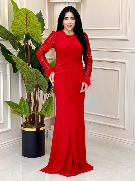Kol Payet Sandy Abiye 01205 t-024 Kırmızı