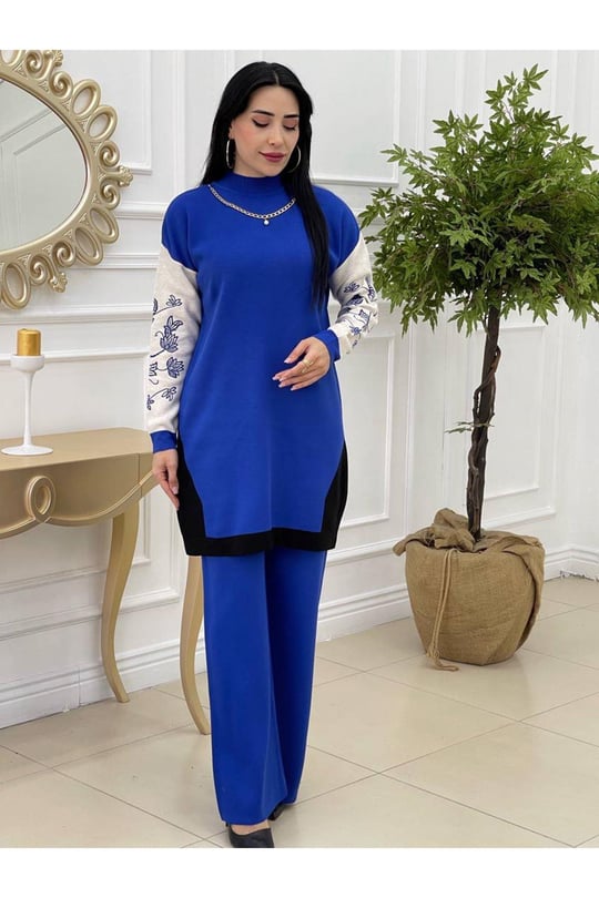 Kolyeli Triko Takım 9333 Saks