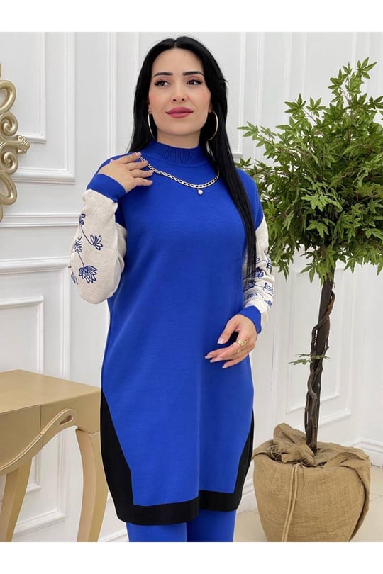 Kolyeli Triko Takım 9333 Saks