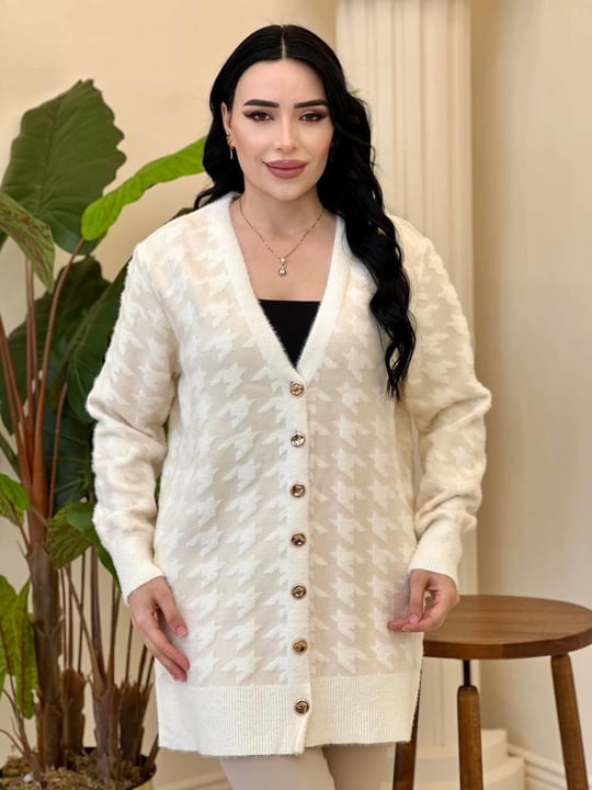 Korman Angora Detaylı Hırka 140449 T-25 Ekru