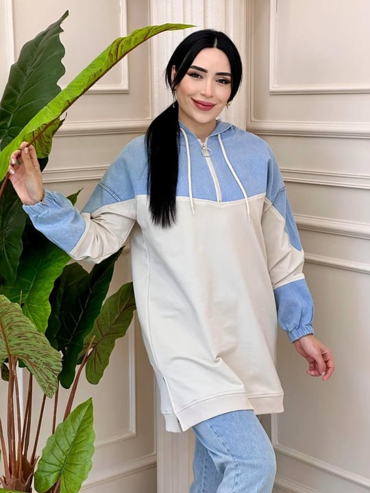 Kot Geçişli Sweat 17828 t-24 Bej