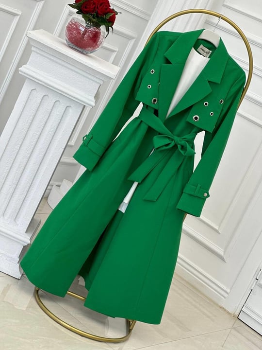 Kuş Gözü Detay Trenç Kap 4102 T-24 Benetton Yeşili