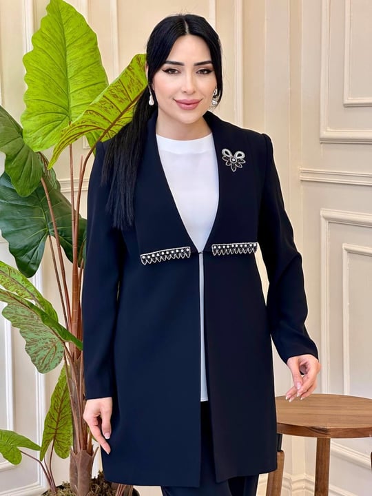 Mendil Yaka İkili Takım 927 T-24 Siyah