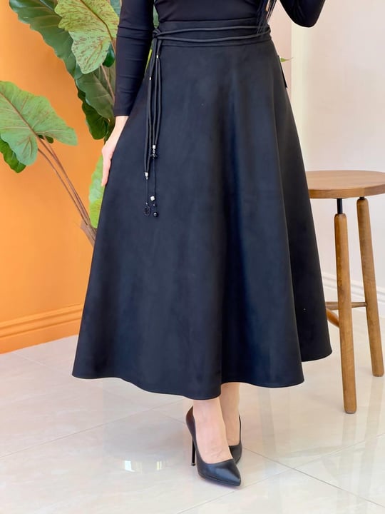 Mevlana Süet Etek 9023 T-25 Siyah