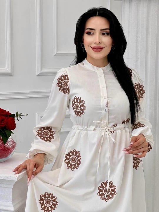 Miss İndigo Elbise 1342 T-24 Kahverengi