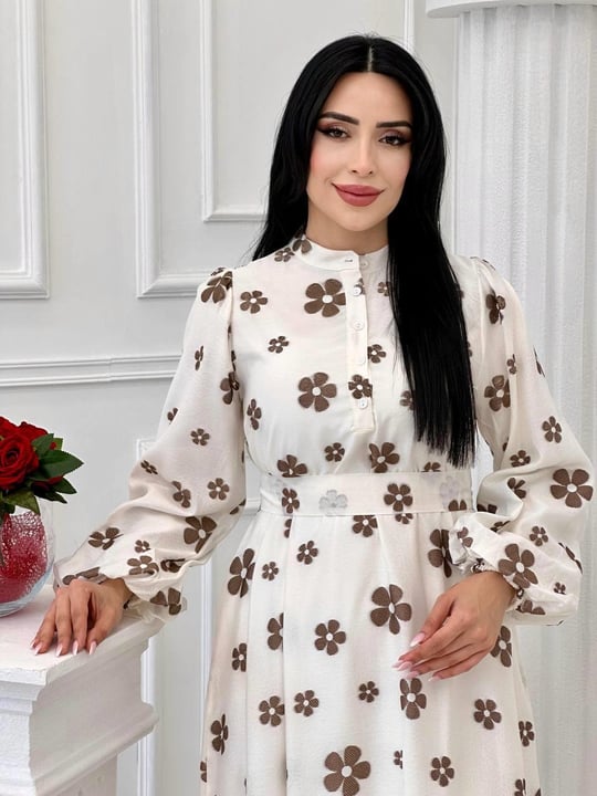 Miss İndigo Elbise 1346 T-24 Kahverengi