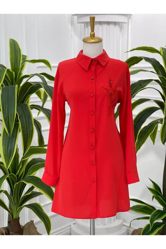 Nakiş Desen Tunik 23091 Nar Çiçeği