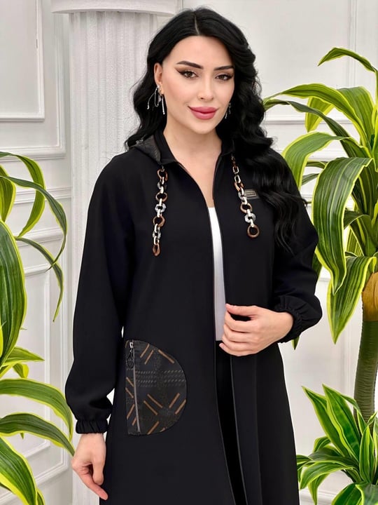Önü Zincirli Giy Çık Kap 5029 T-24 Siyah