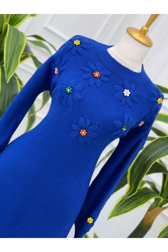 Papatya Desen Tunik 7626 Saks