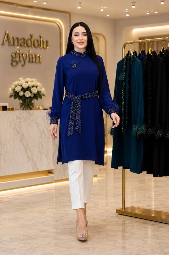 Payet Detay Otrişli Tunik 2200 T-26 Saks