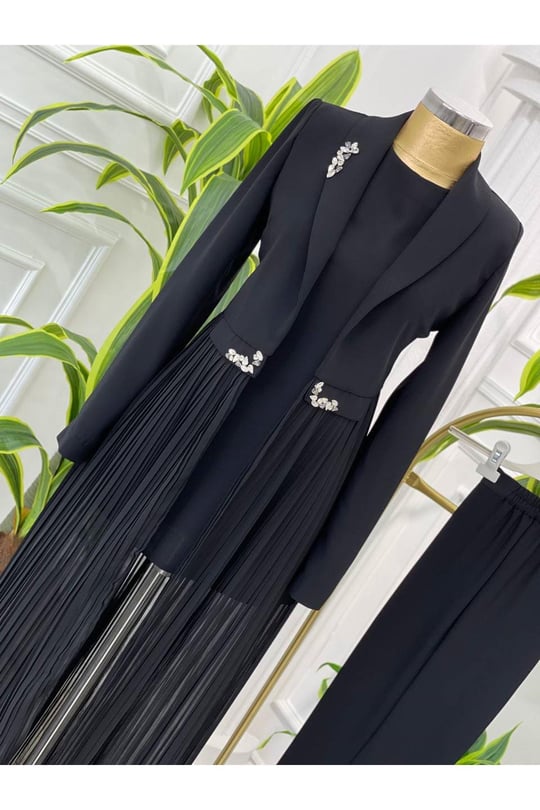 Pilise Detay 3 Lü Takım 5730 Siyah