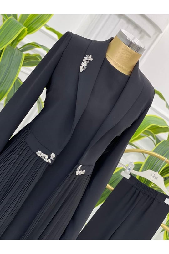 Pilise Detay 3 Lü Takım 5730 Siyah