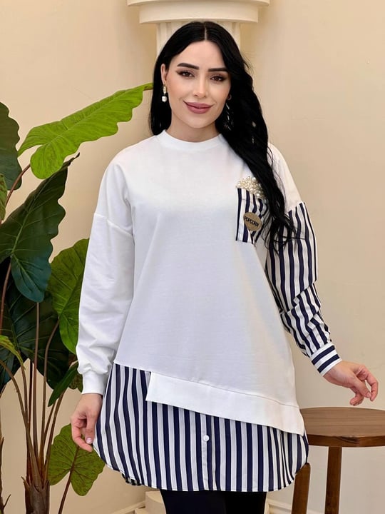 Popcorn Spor Tunik 10651 T-25 Lacivert