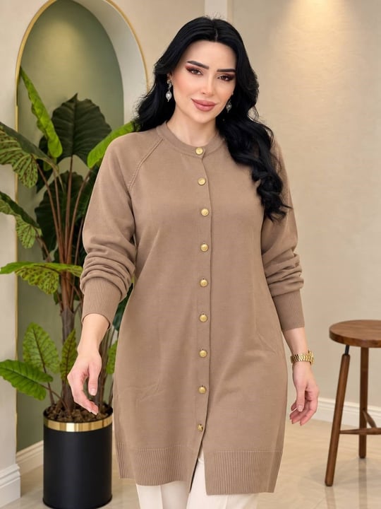 Reklan Kol Düğmeli Hırka 140284 T-26 Bisküvi