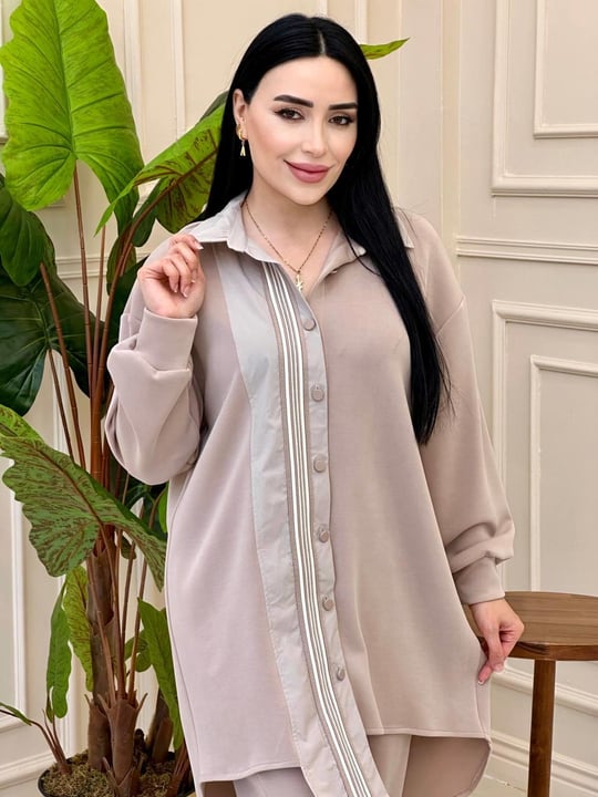Ribane Detay İkili Takım 14297 T0025 Bej