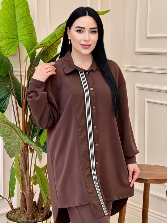 Ribane Detay İkili Takım 14297 T0025 Kahverengi